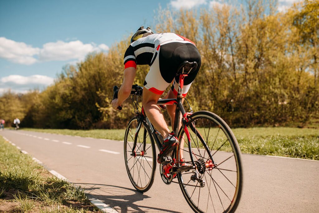 Cyclist rides on bicycle speed effect cyclist rides on bicycle speed effect